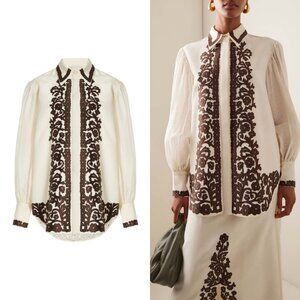 Alemåis Lucy Shirt US 12 NWT Floral Boho Button-Up Blouse